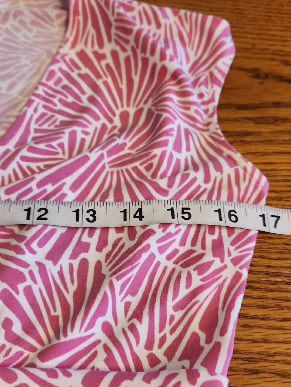 BCBGMaxAzria Pink and White V-Neck Midi Dress - Picture 10 of 12